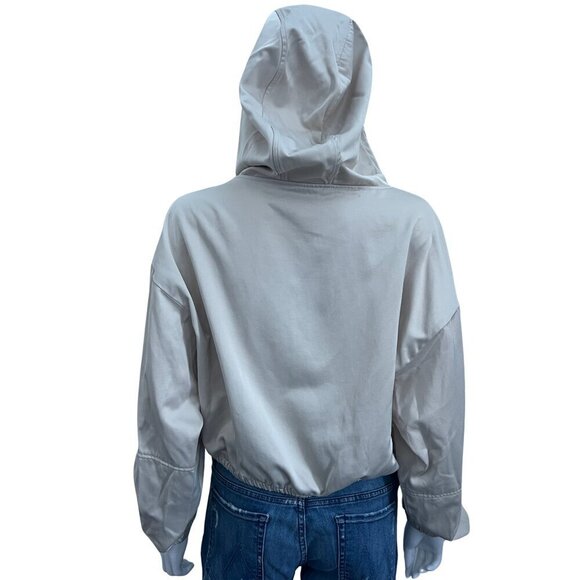 Zara Cropped Drawstring Hoodie Size M - Picture 9 of 11